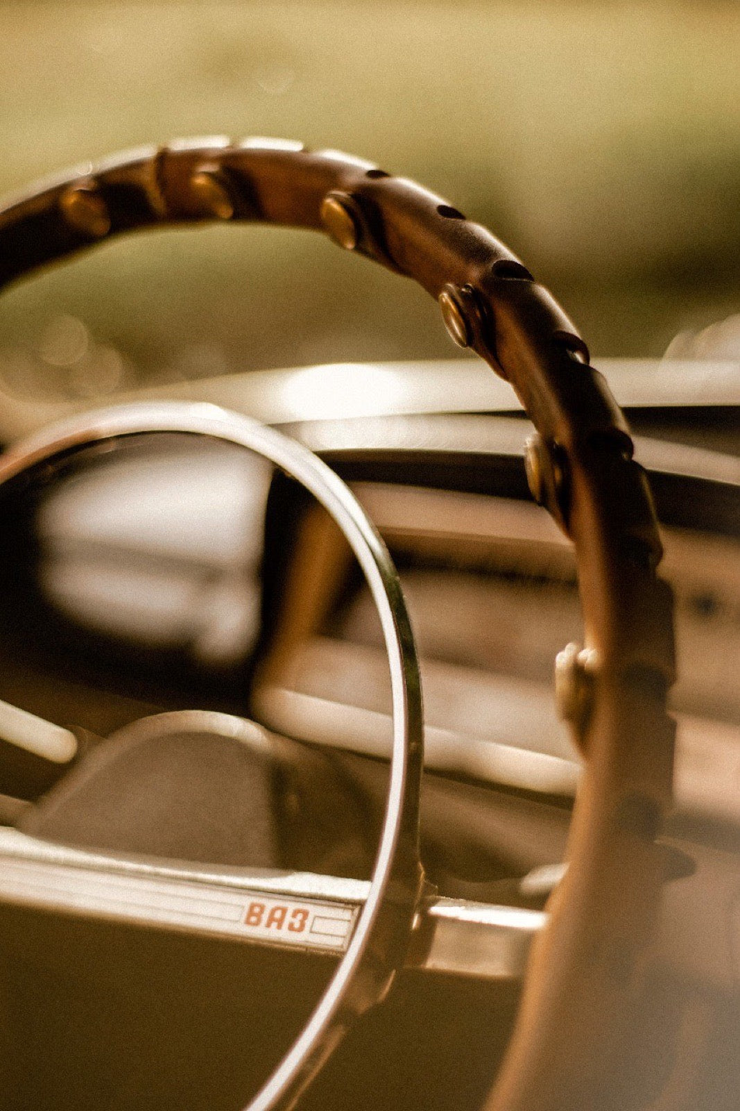 The re-wrapped VAZ wheel with brass rivets